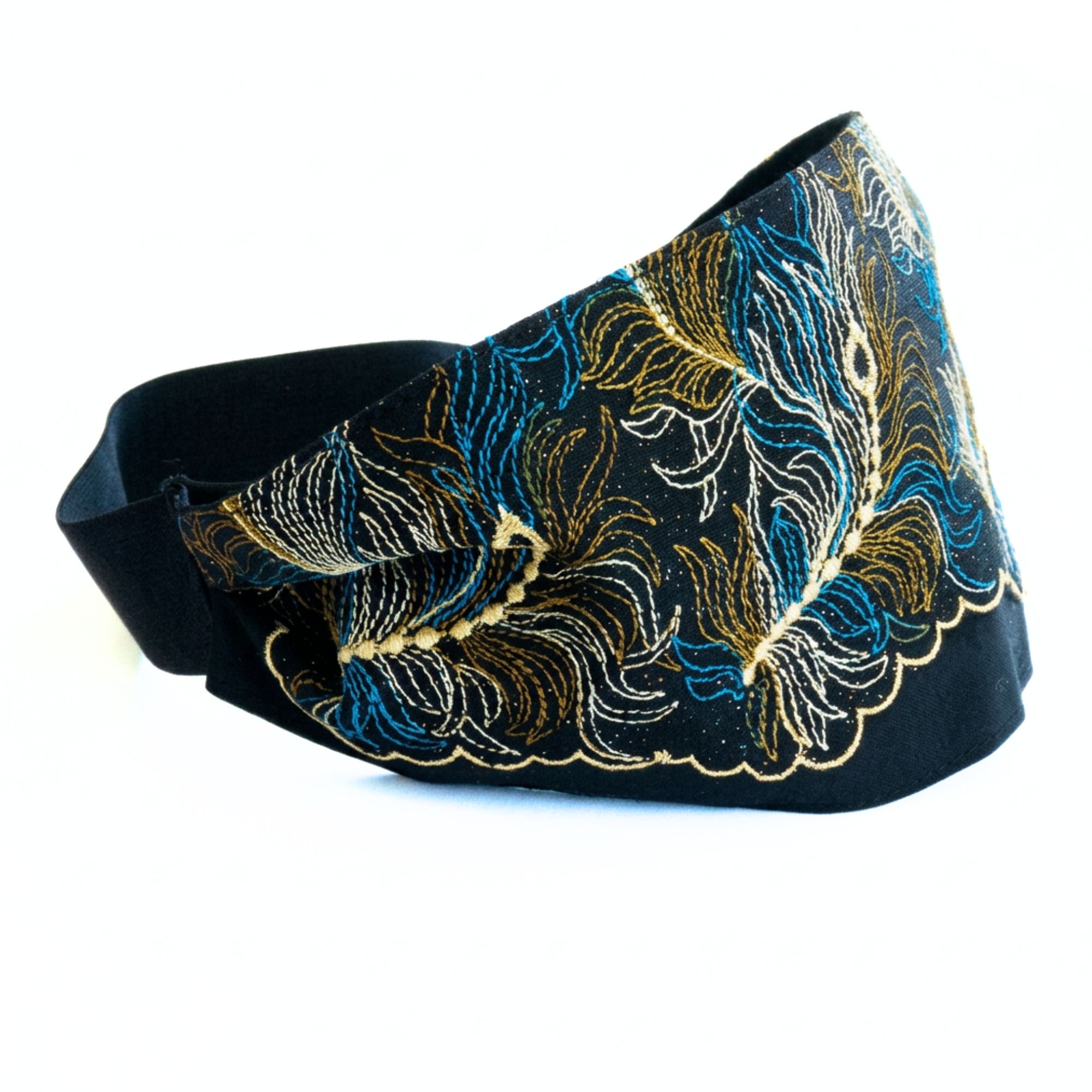 Blindfold "Feather" with delicate lace – for Shibari & Sensory Play, Meditation Mask | Exclusive Design by TheRopestry