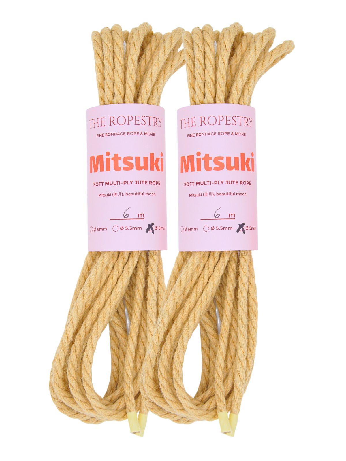 ø 5mm Mitsuki jute rope for Shibari, Kinbaku bondage, untreated, chemical free, soft, loose-lay  ø 5mm Mitsuki jute rope for Shibari, Kinbaku bondage, untreated, chemical free, soft, loose-lay
