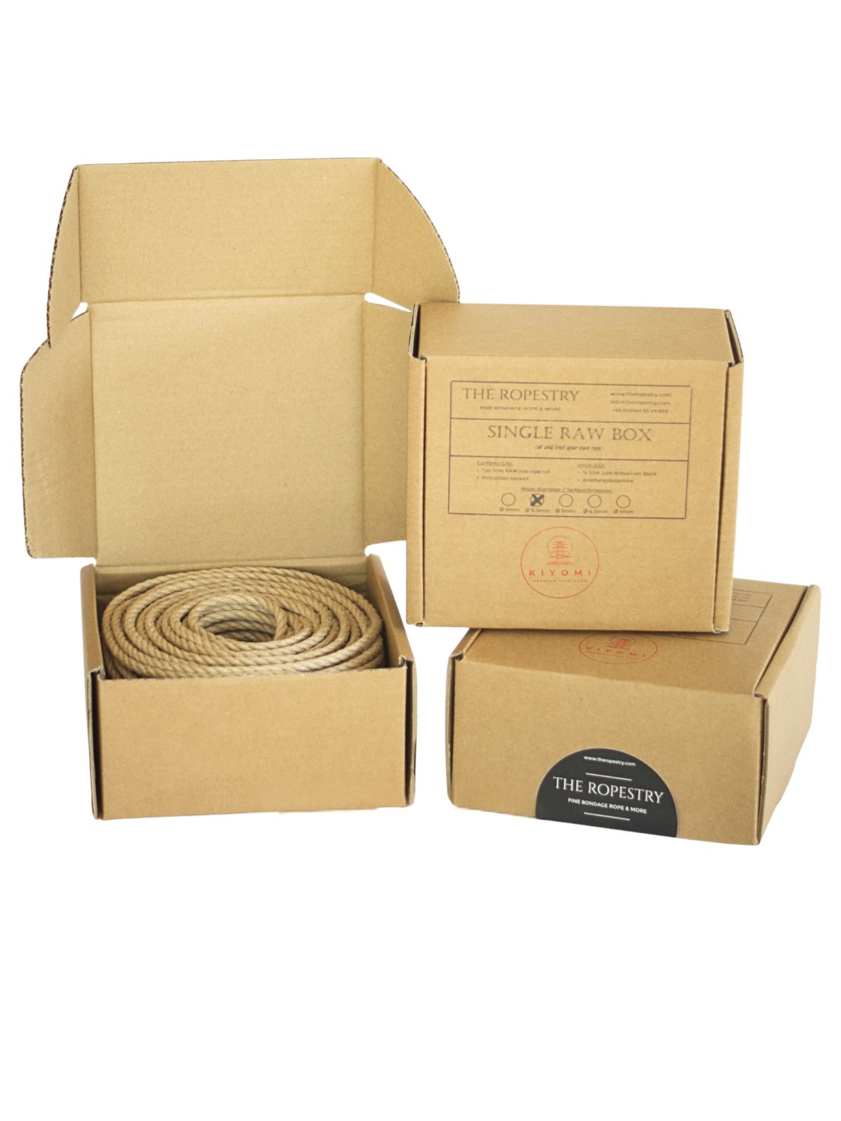 KIYOMI SINGLE RAW ROLL - 50m raw jute rope for bondage, Shibari and Kinbaku, cut and knot your own ropes
