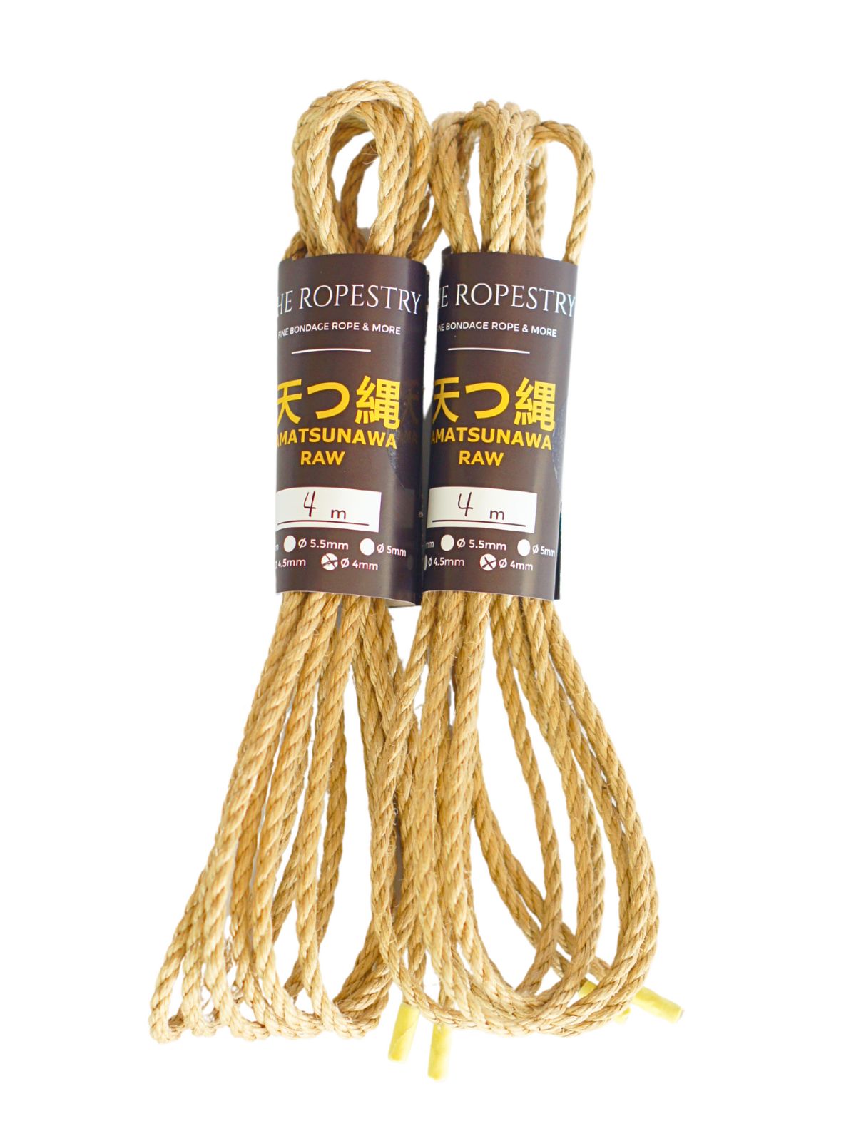 ø 4mm RAW AMATSUNAWA 4/0 jute rope for Shibari, Kinbaku bondage, various lengths and sets
