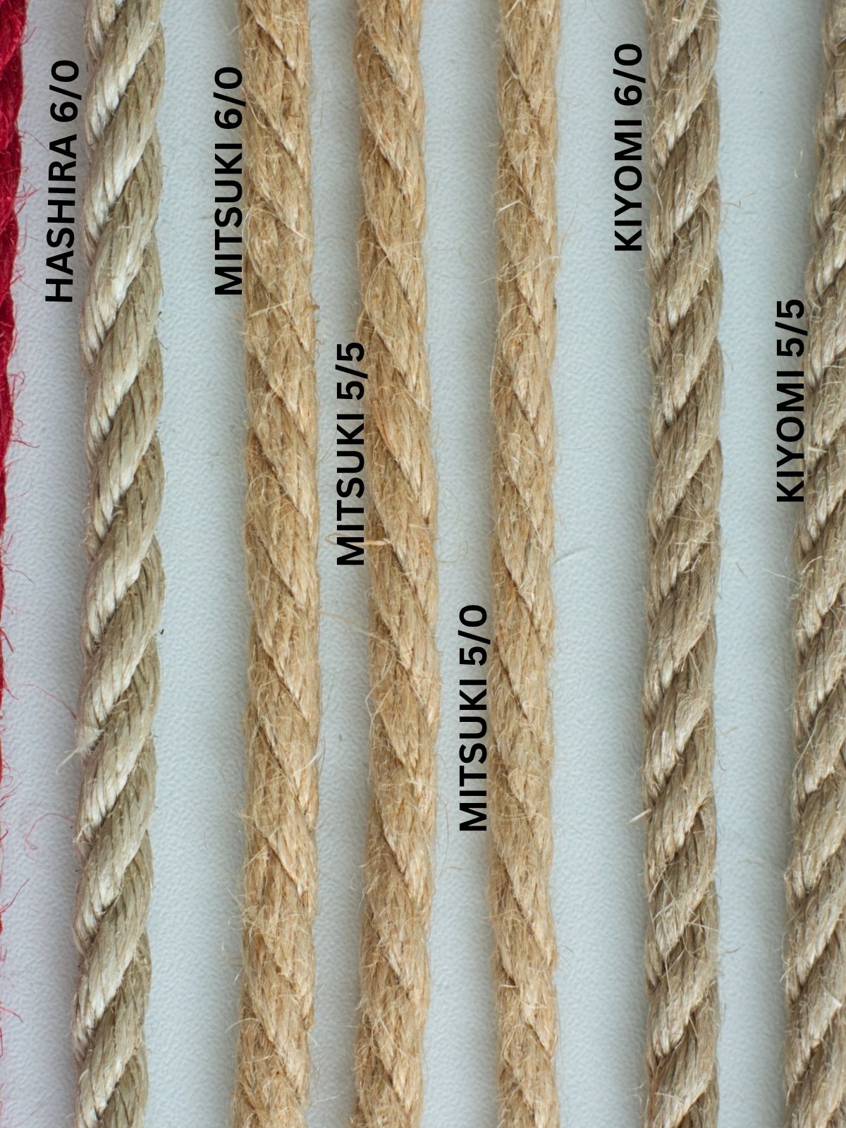 ø 5mm Mitsuki Jute-ROHSEIL, unbehandelt, mineralölfrei, mehrlagiges Shibariseil, locker geschlagen