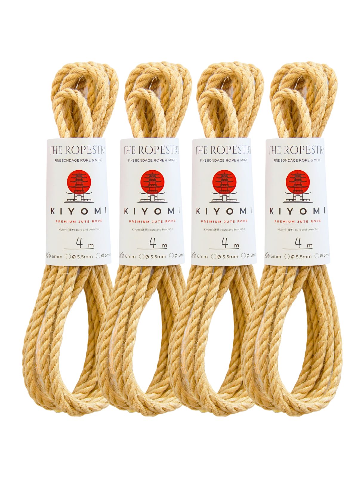 ø 6mm KIYOMI strong single-ply Z-twist medium-lay jute rope for Shibari & Kinbaku applications, untreated, durable & versatile, JBO-free  ø 6mm KIYOMI strong single-ply Z-twist medium-lay jute rope for Shibari & Kinbaku applications, untreated, durable & versatile, JBO-free