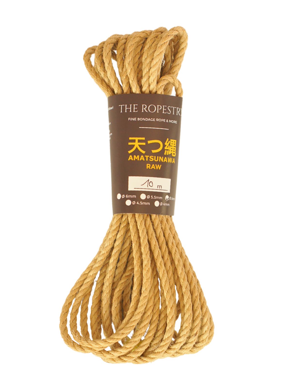 ø 5mm RAW AMATSUNAWA 5/0 jute rope for Shibari, Kinbaku bondage, various lengths and sets