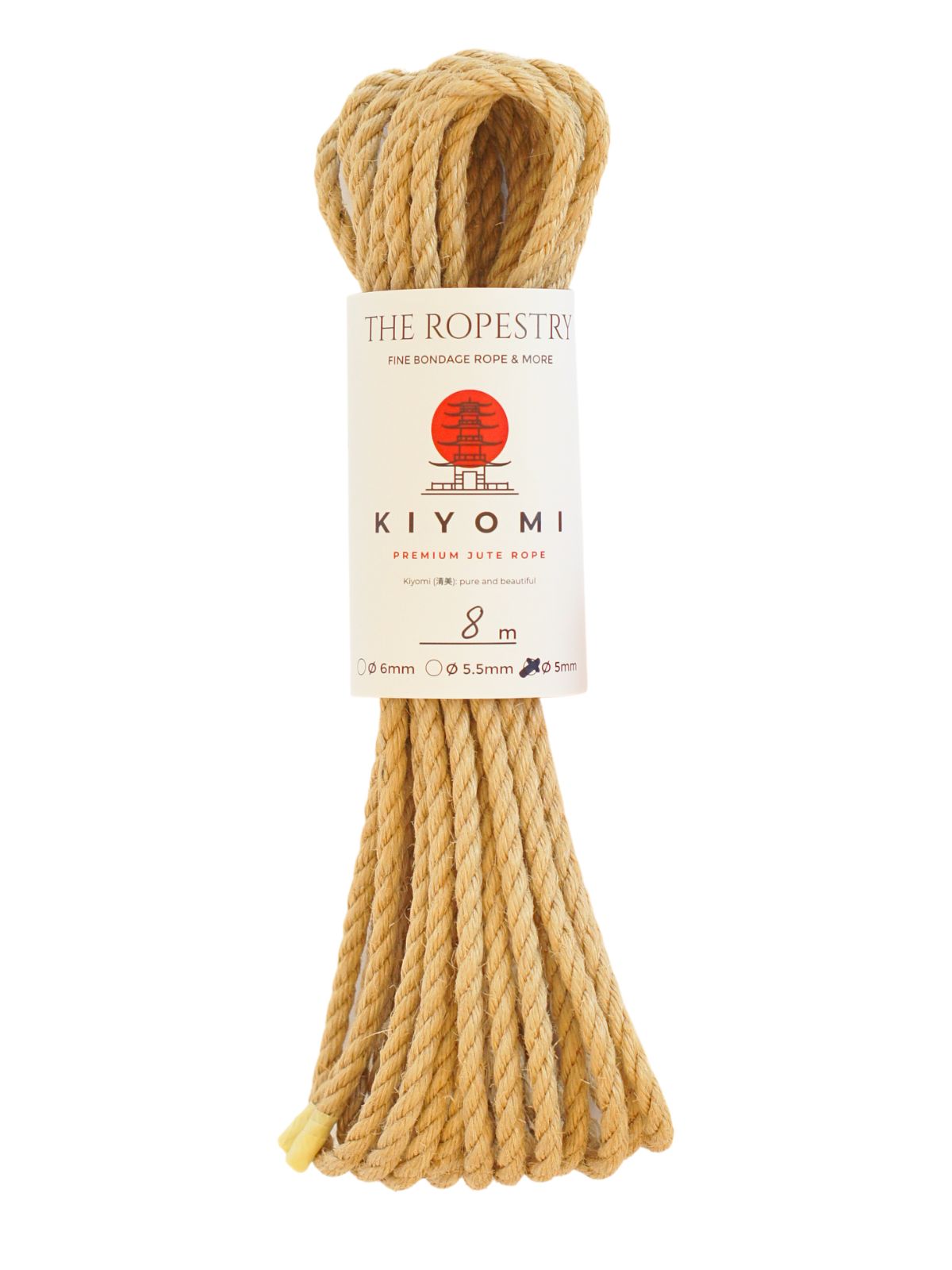 ø 5mm KIYOMI strong single-ply Z-twist medium-lay jute rope for Shibari & Kinbaku applications, untreated, durable & versatile, JBO-free  ø 5mm KIYOMI strong single-ply Z-twist medium-lay jute rope for Shibari & Kinbaku applications, untreated, durable & versatile, JBO-free