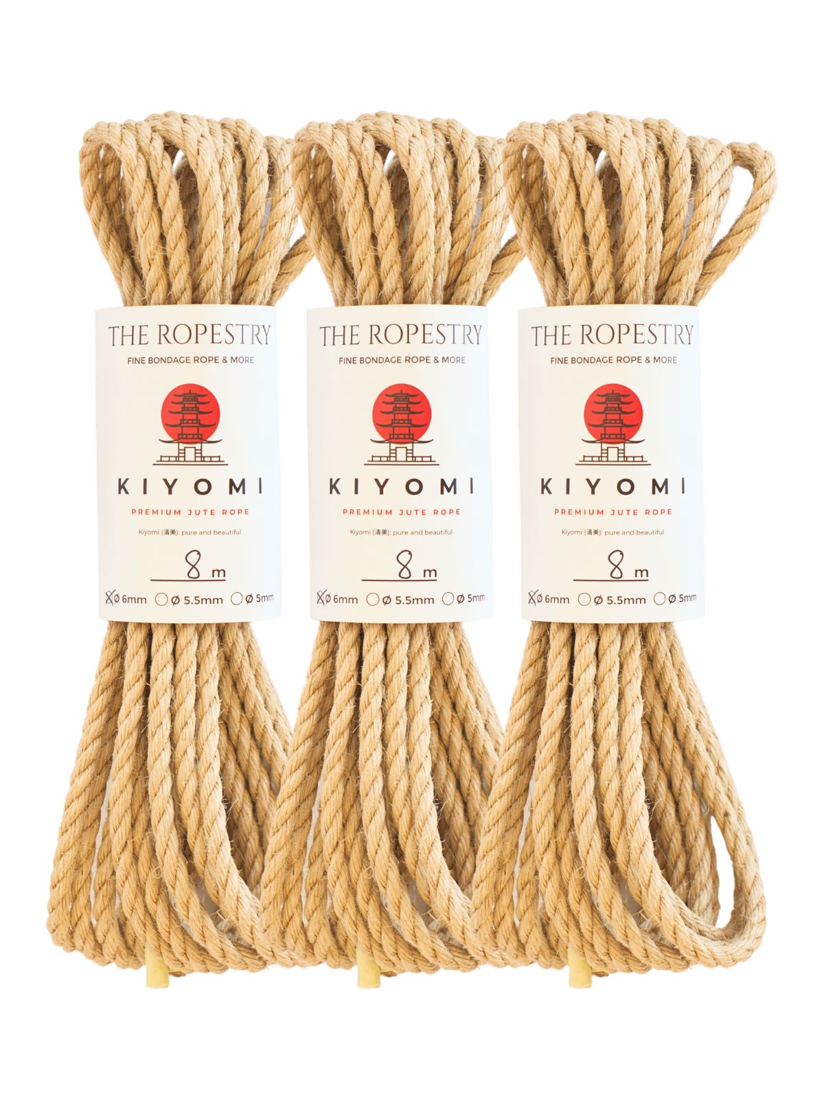 ø 6mm KIYOMI strong single-ply Z-twist medium-lay jute rope for Shibari & Kinbaku applications, untreated, durable & versatile, JBO-free  ø 6mm KIYOMI strong single-ply Z-twist medium-lay jute rope for Shibari & Kinbaku applications, untreated, durable & versatile, JBO-free