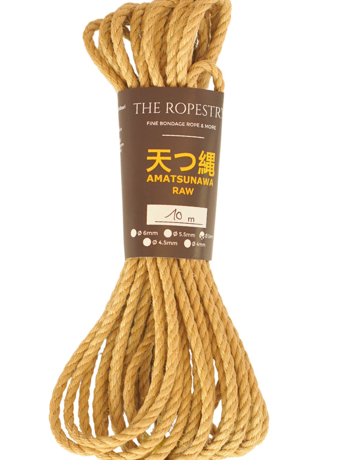 ø 5mm RAW AMATSUNAWA 5/0 jute rope for Shibari, Kinbaku bondage, various lengths and sets