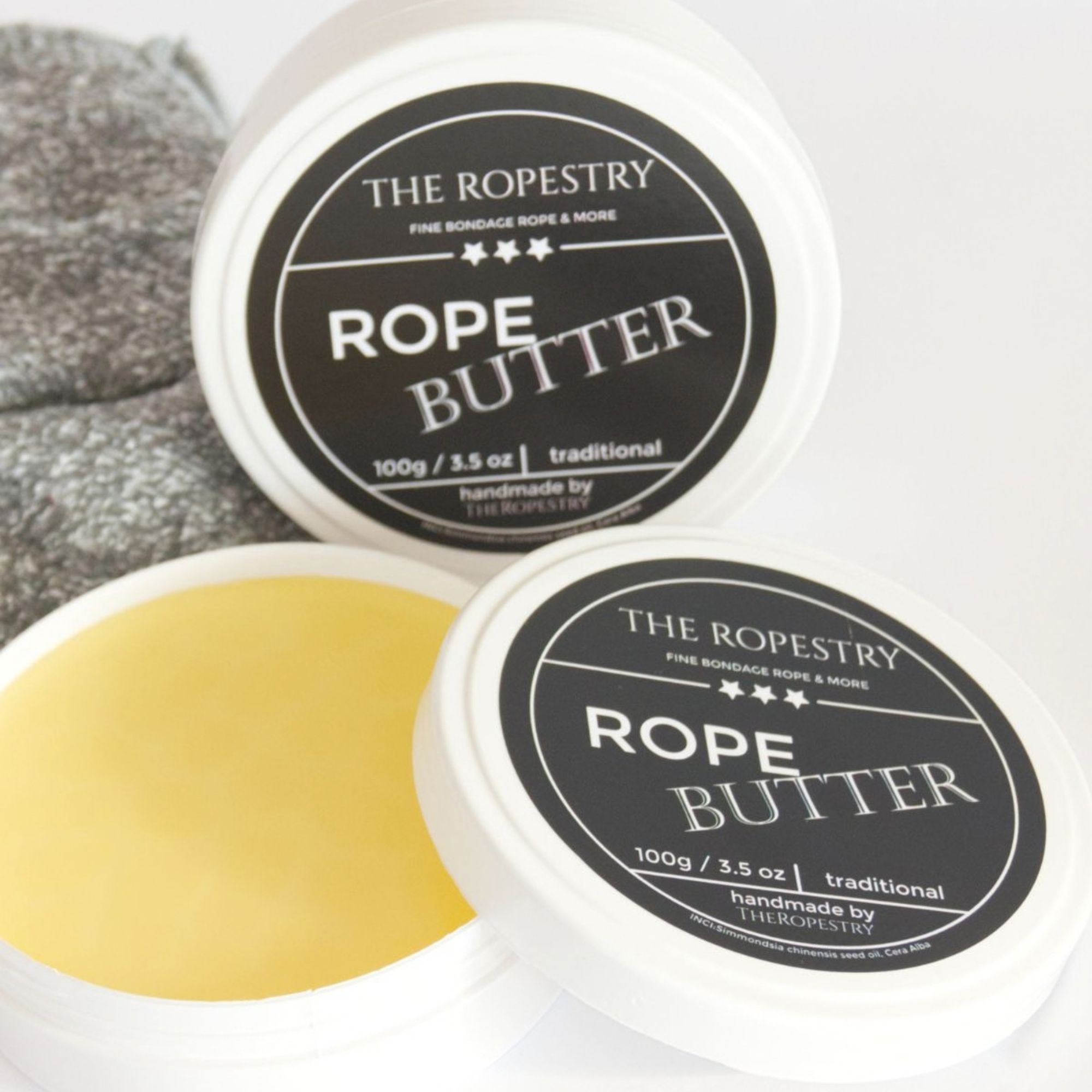 Shibari Set "Dual Lay Synergy" | 1x 50m KIYOMI 6mm Raw Roll + 4x 8m Mitsuki 6/0 + Traditional Rope Butter + Jojoba Rope Oil + Black Blindfold | TheRopestry