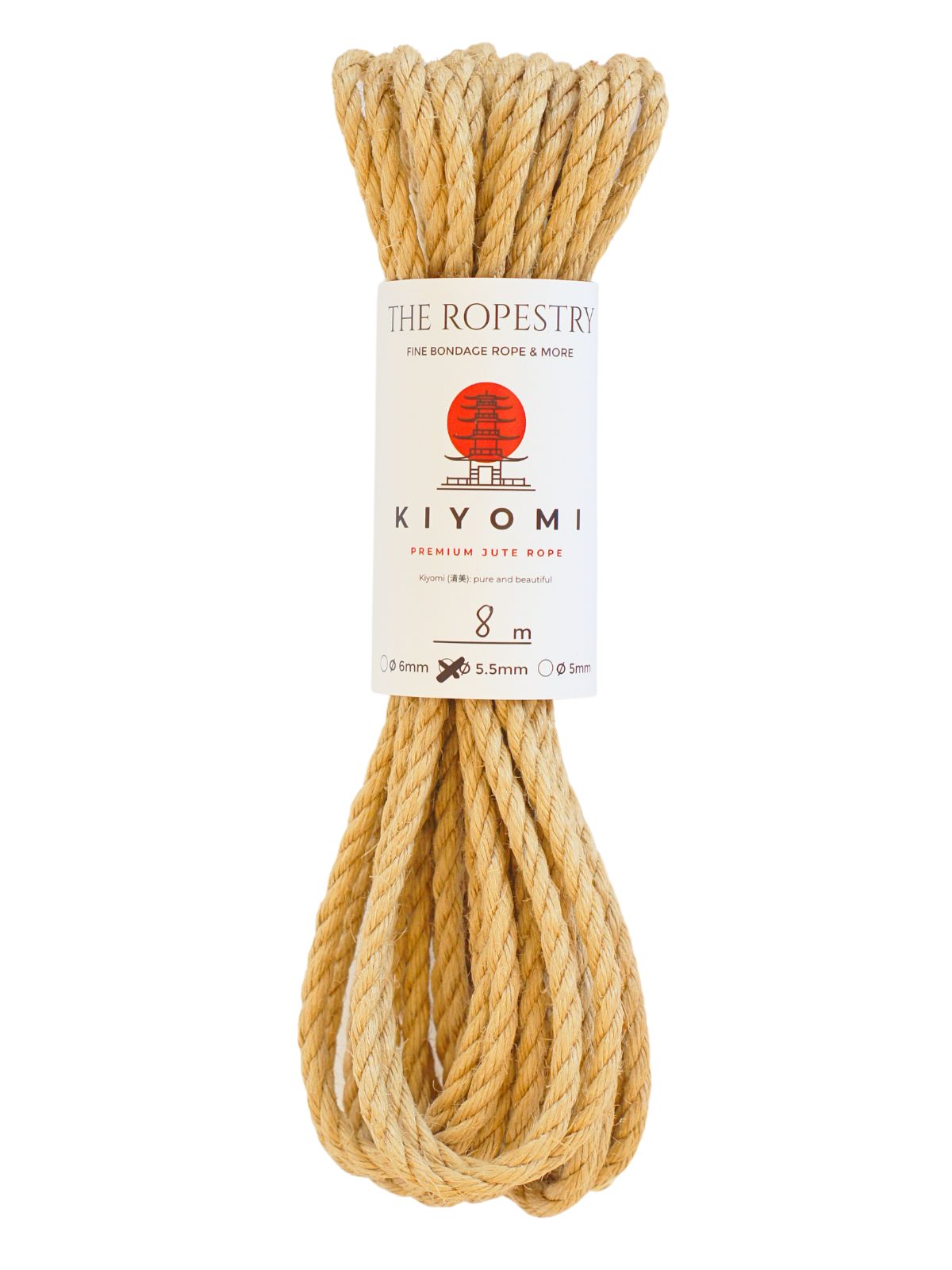 ø 5.5 mm KIYOMI strong single-ply Z-twist medium-lay jute rope for Shibari & Kinbaku applications, untreated, durable & versatile, JBO-free  ø 5.5 mm KIYOMI strong single-ply Z-twist medium-lay jute rope for Shibari & Kinbaku applications, untreated, durable & versatile, JBO-free