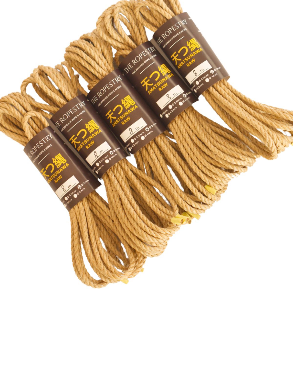 ø 5mm RAW AMATSUNAWA 5/0 jute rope for Shibari, Kinbaku bondage, various lengths and sets