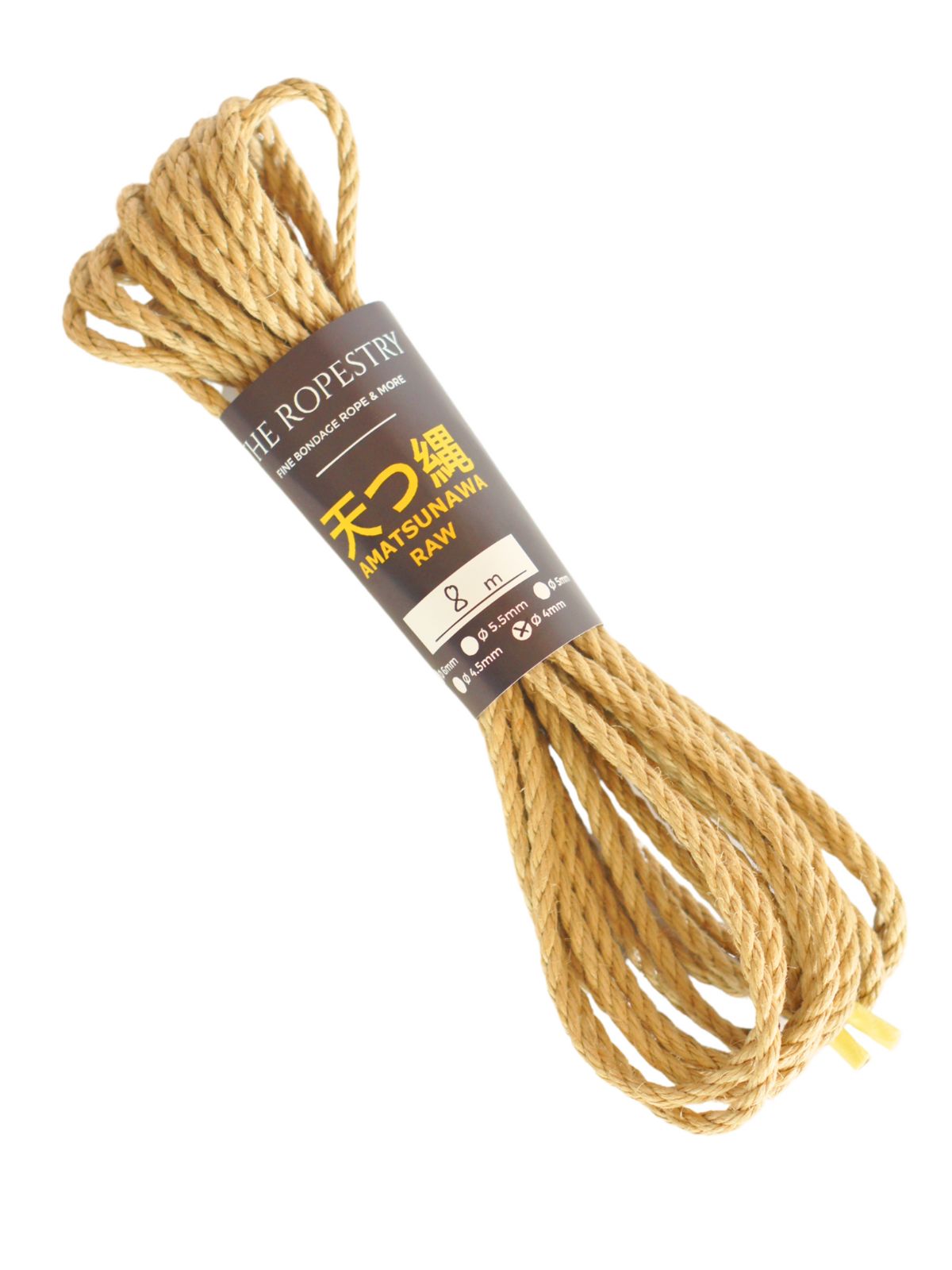 Ø4mm high-quality thin Shibari jute ropes, JBO-free, raw and unprocessed