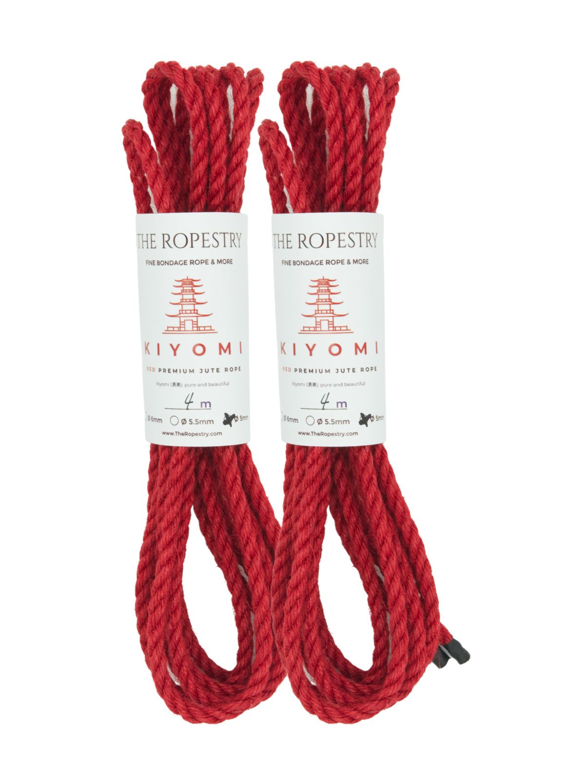 ø 5mm KIYOMI RED strong single-ply Z-twist medium-lay jute rope for Shibari & Kinbaku applications, untreated, JBO-free  ø 5mm KIYOMI RED strong single-ply Z-twist medium-lay jute rope for Shibari & Kinbaku applications, untreated, JBO-free