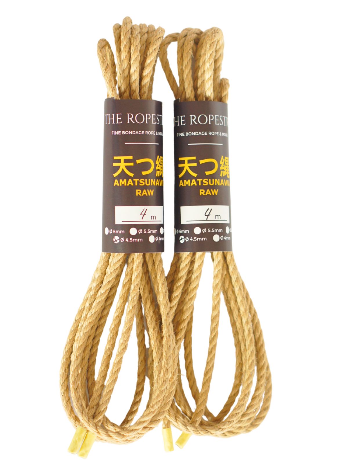 ø 4.5mm RAW AMATSUNAWA 4/5 jute rope for Shibari, Kinbaku bondage, various lengths and sets