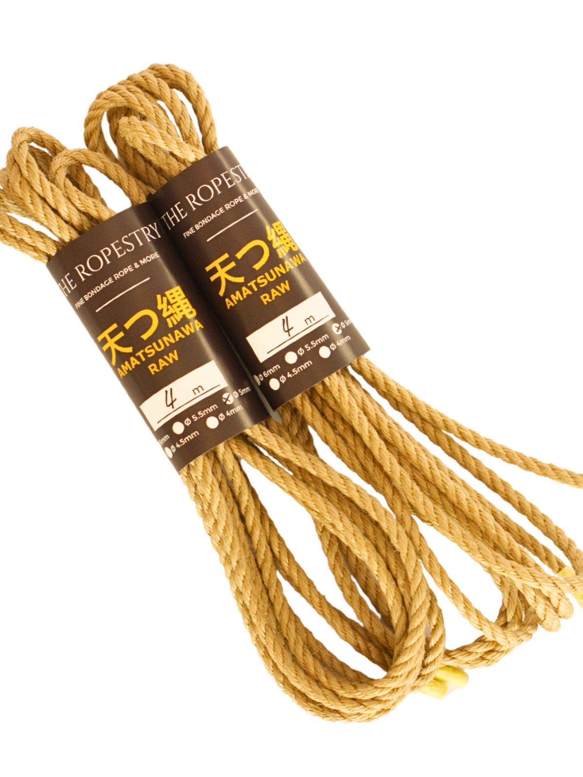 ø 5mm RAW AMATSUNAWA 5/0 jute rope for Shibari, Kinbaku bondage, various lengths and sets